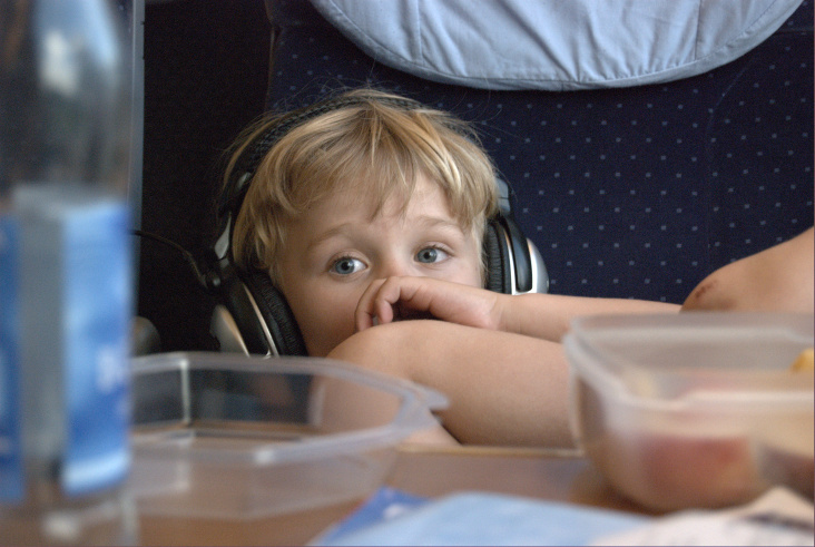 Blond Child in a Train