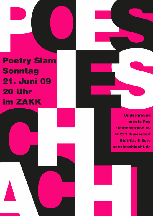 Plakat Poesieschlacht underground meets pop