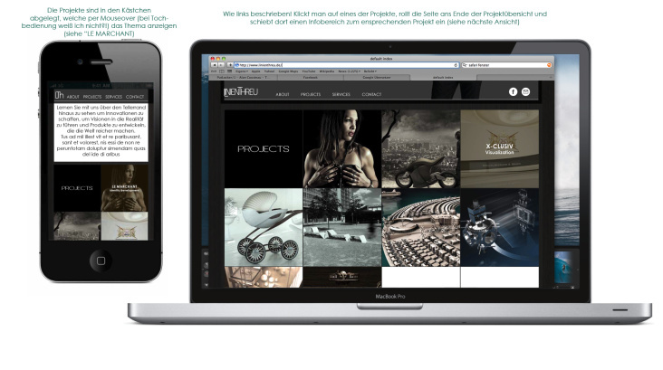 Linienthreu Homepage – Responsive Design
