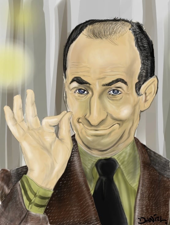 Louis de Funes gemalt