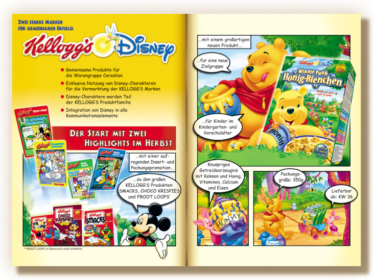 Kellogg’s & Disney Salesfolder Illustrationen (Brand Character Adaption)