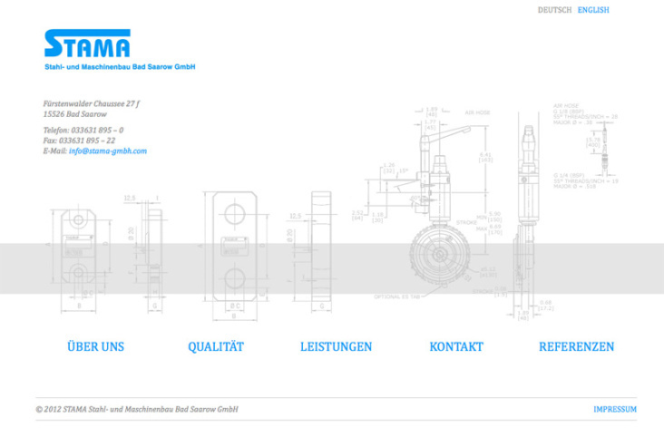 Stama GmbH – Corporate Webseite des Maschinenbauunternehmens