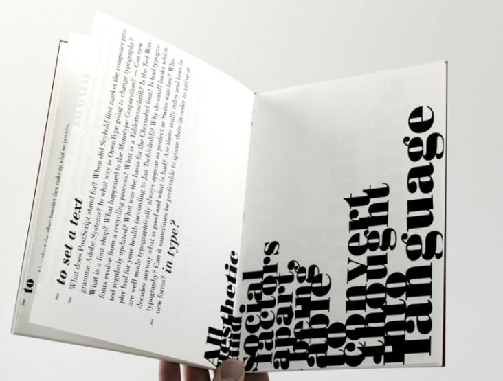 What does it mean to set text in type? | Bodoni type specimen | 2012