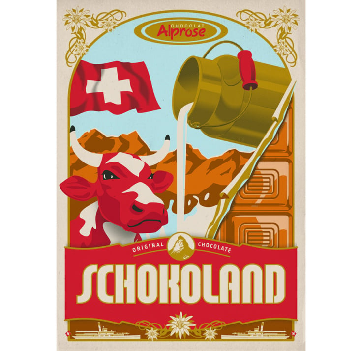 Alprose Schokoland Plakat