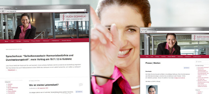 Annette Auch-Schwelk, Autorin, Coach:  Webseite  Konzeption, Layout, Programmierung, Text, Webhosting