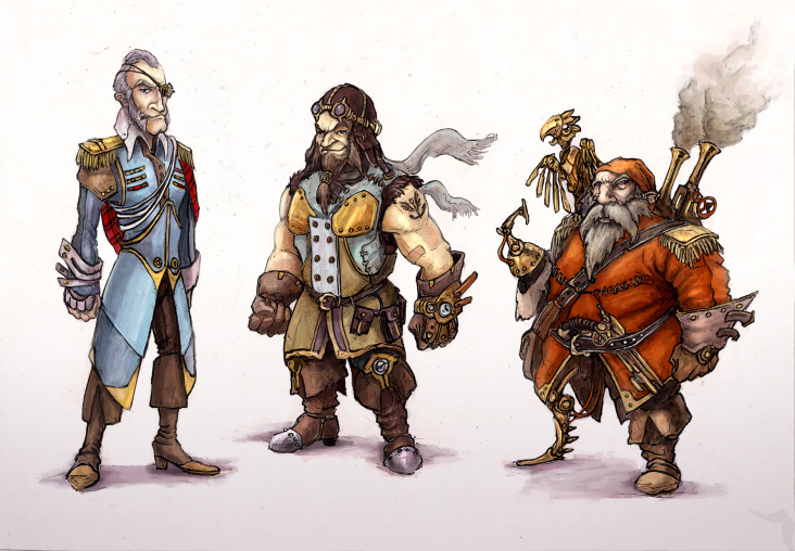 Character – Concept: Steampunk Pirates