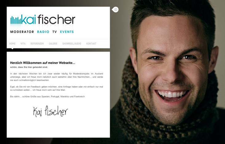 Web Page Design www.kaifischer.tv – Identity Design