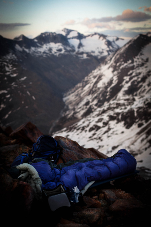 Bivouac nearby Saykogel, Ötztaler Alps, Austria