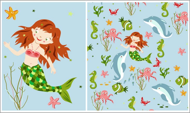 “mermaid” pattern design