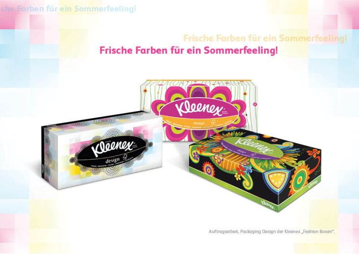 Packaging Design der Kleenex-Boxen