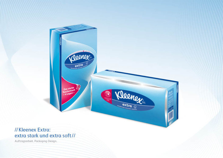 Packaging Design der Kleenex-Boxen