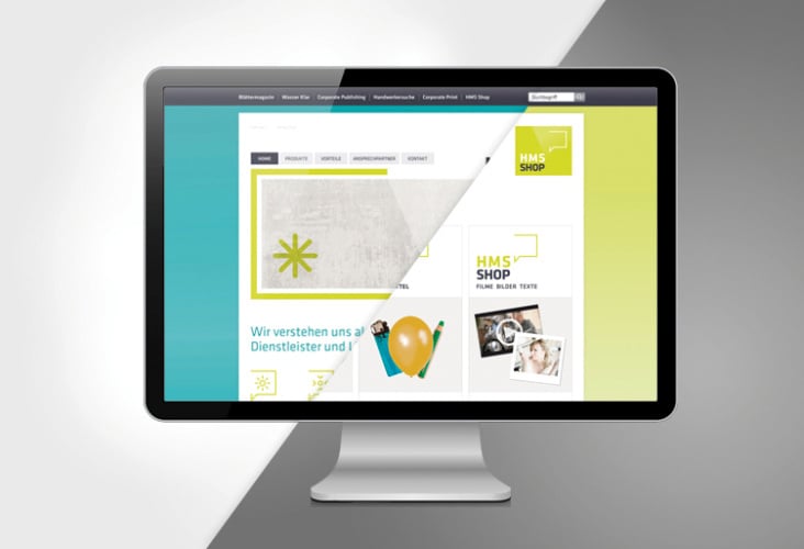 Konzept und Gestaltung der Websites hammerschmidt-media-solutions.de und hms-shop.de