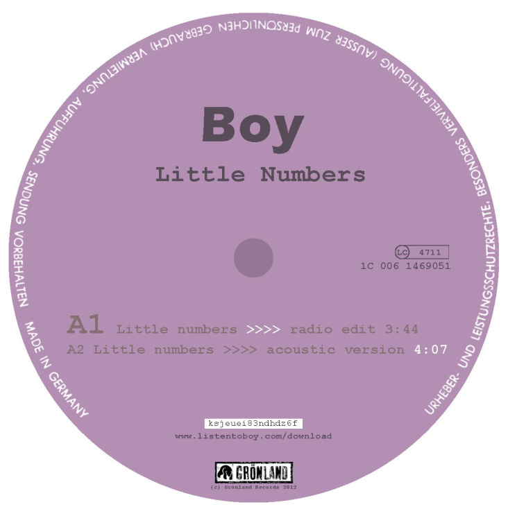 „Little Numbers“ [LP-Aufkleber]