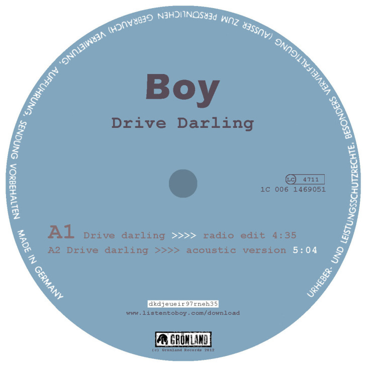 „Drive Darling“ [LP-Aufkleber]