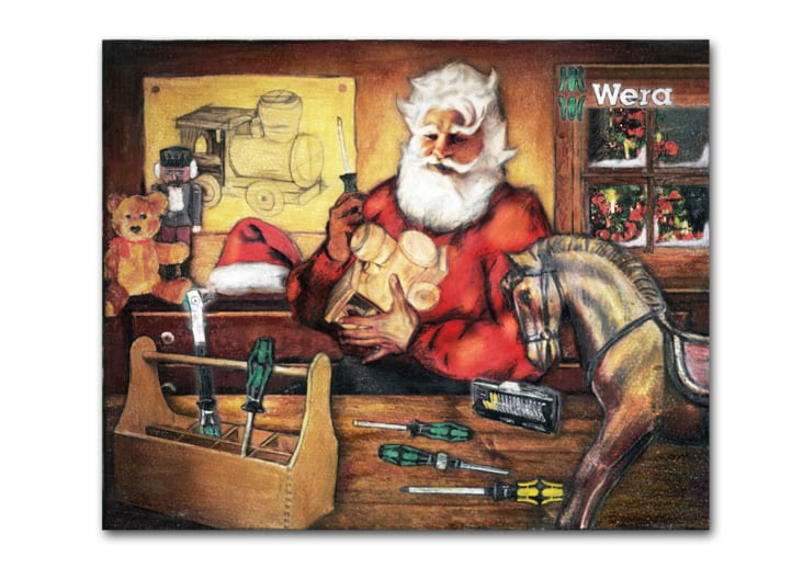 Illustrationen für den WERA Werkzeug Adventskalender 2011