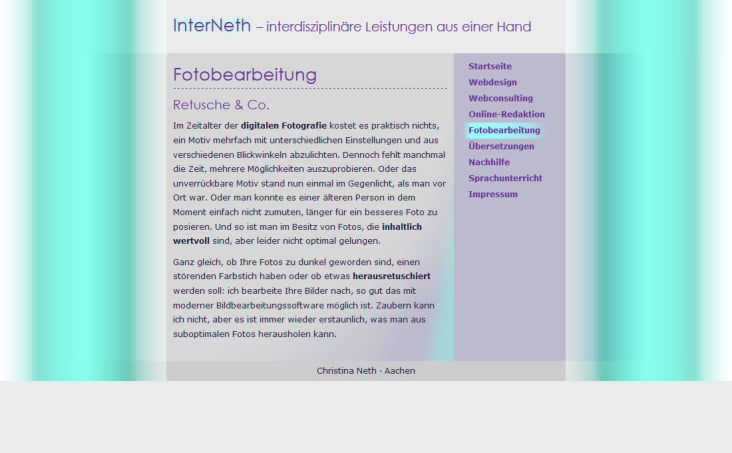 Einfache geschäftliche Website (Dienstleistungen)