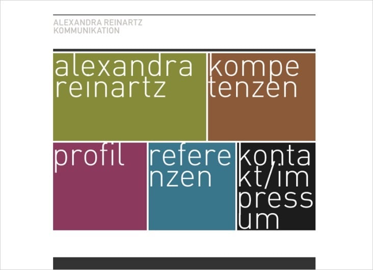 Alexandra Reinartz Kommunikation | Portfolio website