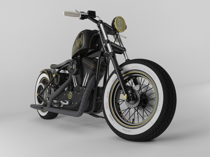 Harley Sportster – Customized   (3D Visualisierung)