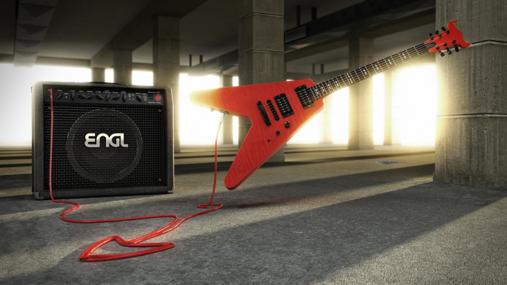 ENGL Amp & Flying-V  (3D Visualisierung)