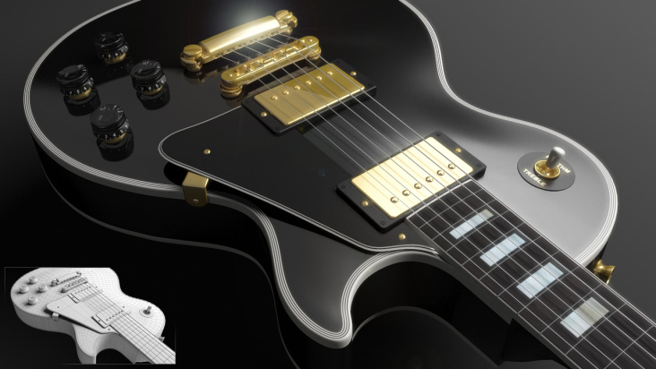 Gibson Les Paul (3D Visualisierung)