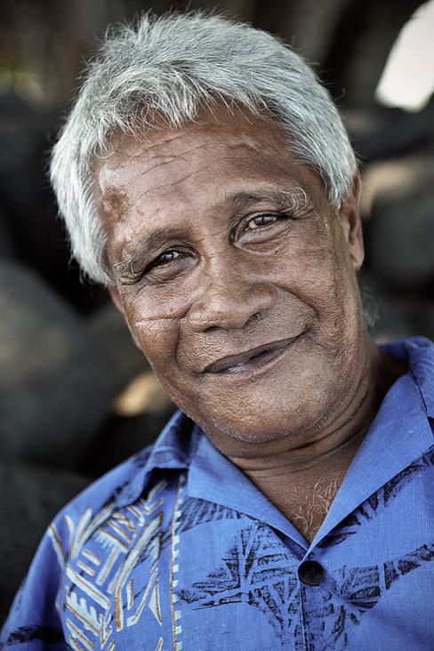 Matai (Stammes-Häuptling) in West-Samoa