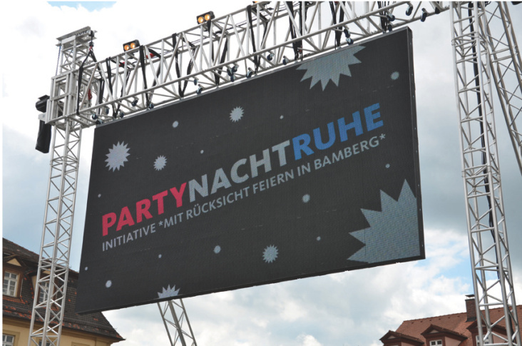 Erscheinungsbild & Kommunikation für die Kampagne PartyNachtRuhe „Mit Rücksicht feiern in Bamberg“