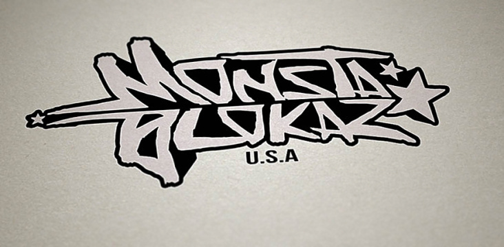 Logo für das Musiklabel Monstablokaz USA von Follow Your Instinct (www.monstablokaz.com)