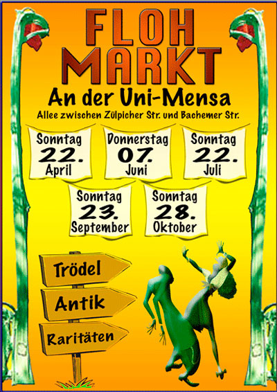 Flohmarkt an der Uni-Mensa in Köln