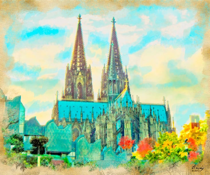 Kölner Dom mit Kölner Philharmonie