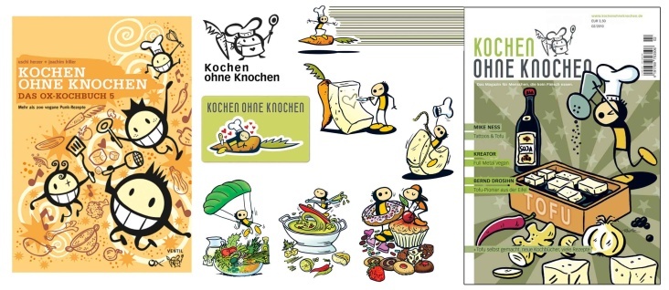 Illustrationen  für Kochen Ohne Knochen