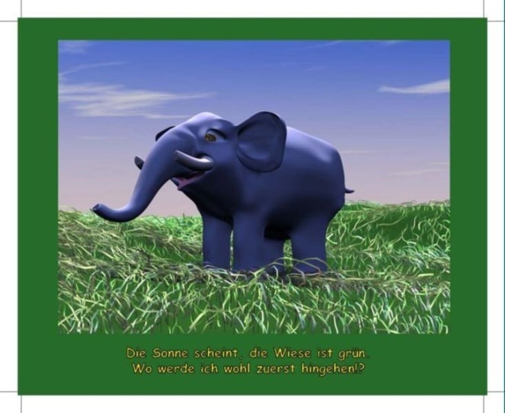 Kinderbuchelefant seite 1