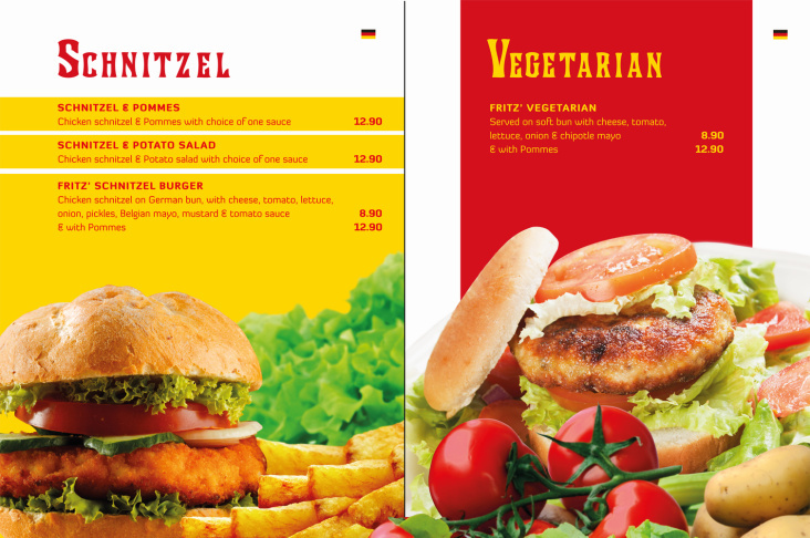 Menu-Board, German Fast Food
