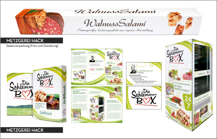 CD für die „Schlemmerbox“, Logo,Geschäftsaustattung, Verpackungen, Flyer, Internetauftritt