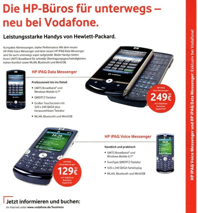 Vodafone Mobile-Guide-Innenseite