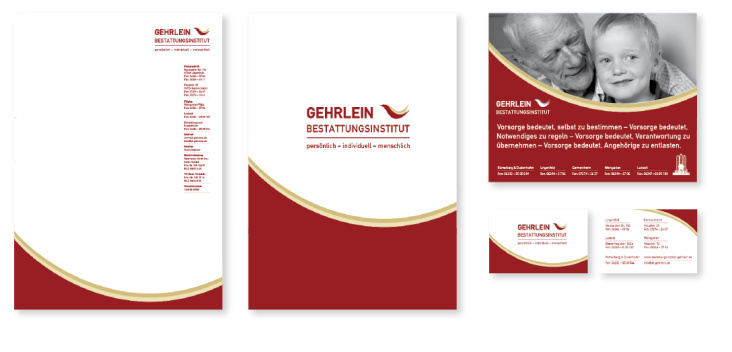 Coporate Design für das Bestattungsinstitut Gehrlein