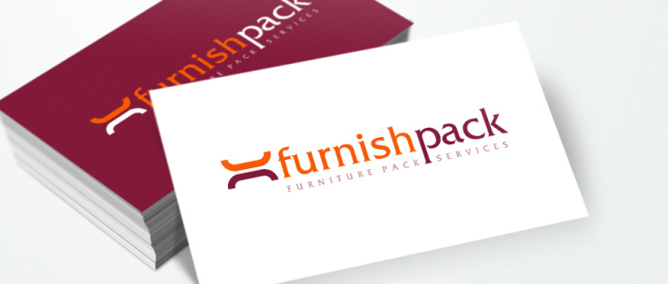 Ideación de nombre comercial, diseño de logotipo y papelería comercial de FURNISHPACK.