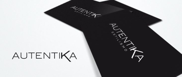 Diseño de logotipo y papelería comercial de AUTENTIKA, estilistas.
