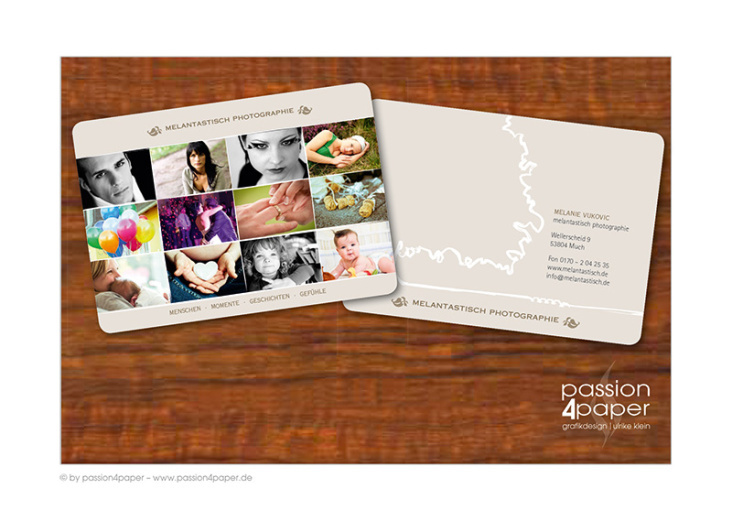 Postkarten als Werbemittel für eine Fotografin