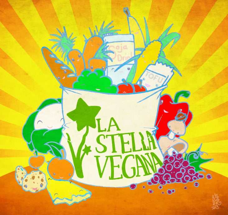 Illustration für den italienischen Vegan-Blog La Stella Vegana