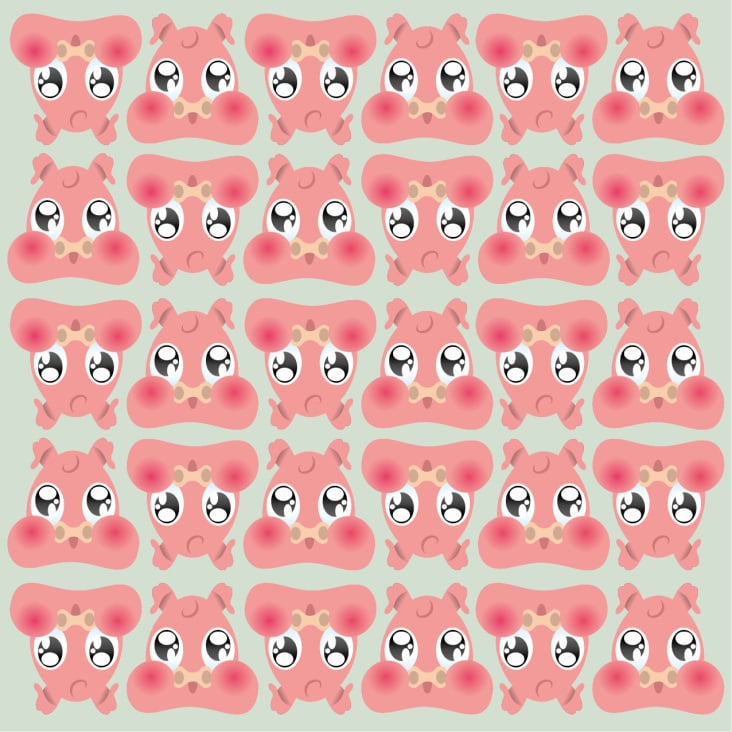 Pig Pattern green 45×45 72dpi