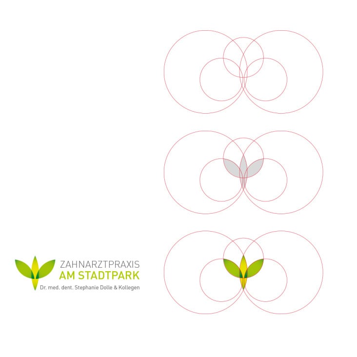 Zahnarztpraxis am Stadtpark Logo-Entwicklung