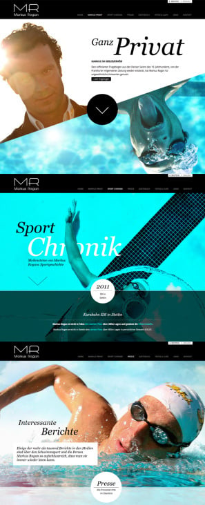 Webdesign für den Schwimmer Markus Rogan