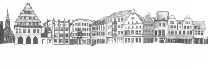Illustration Marktplatz Greifswald