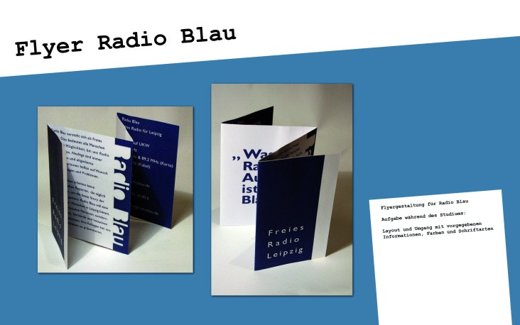 Flyer Radio Blau