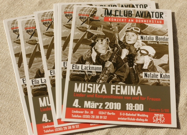 Flyers für Konzert von Frauenband „Musika femina“
