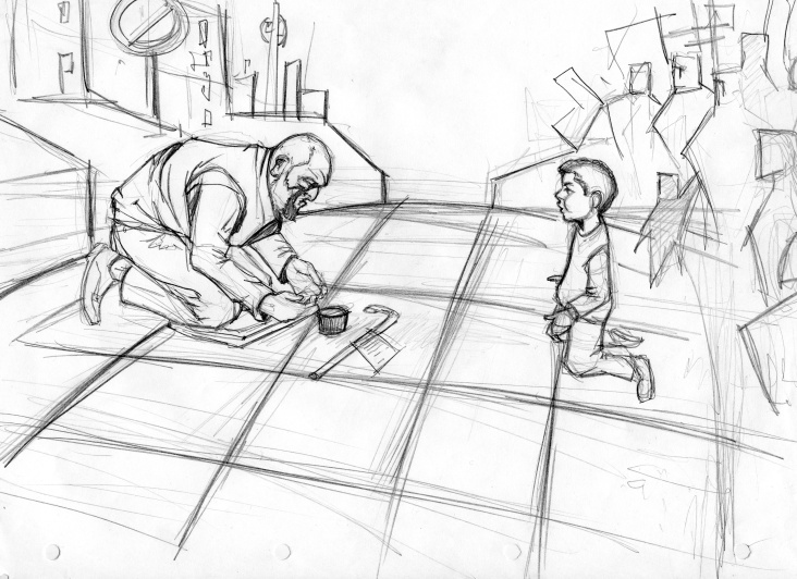 Illustrationsserie zu gesellschaftlichen Problemen