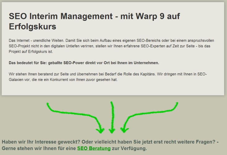 Traffic Werk (SEO Agentur) | Texte für die eigene Homepage II