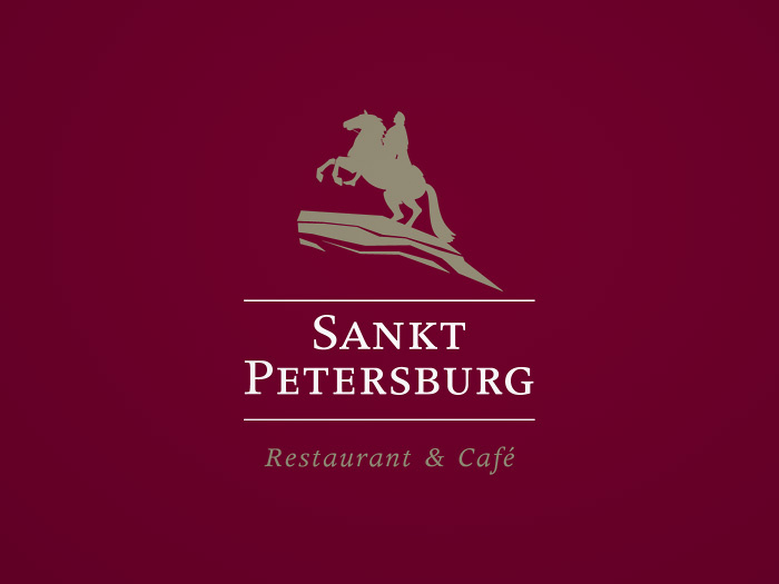 Logoentwicklung für das Restaurant Sankt Petersburg in Köln / Grafik Design Agentur Bergisch Gladbach