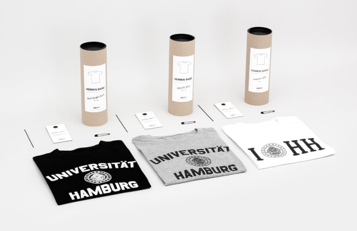 Shirt- und Package-Design für die Universität Hamburg