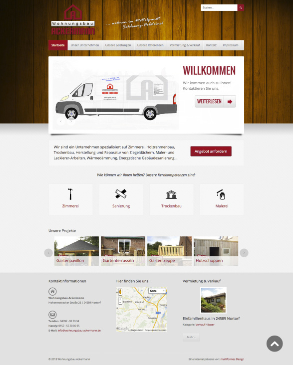 Wohnungsbau Ackermann | Design & Realisierung Website (Joomla)